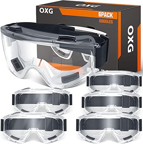 OXG Safety Goggles ANSI Z87.1 Glasses, Anti-Fog Protective Safety Glasses Lab Goggles Men Women Eye Protection Goggles