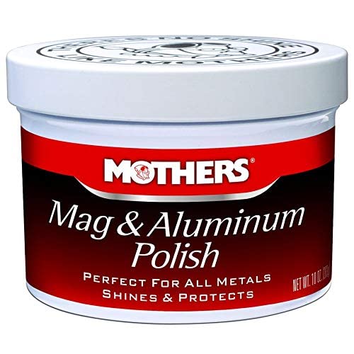 Mothers Mag & Aluminum Polish, 10 oz. – Brilliant Shine, for All Uncoated & Unplated Metals Including Aluminum Wheels, Stainless Steel Trim and Exhaust Tips, Brass & More (05101) (Pack of 2)