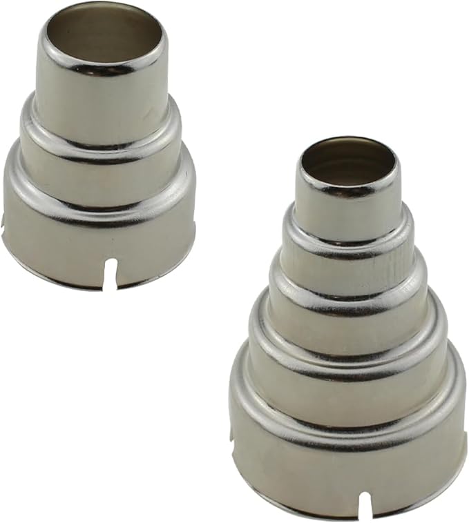 4PCS Silver Heat Gun Nozzle Kit Stainless Steel Reflector Heat Resistant Nozzle Gun Accessory Replacement Part Heat Blower Accessories