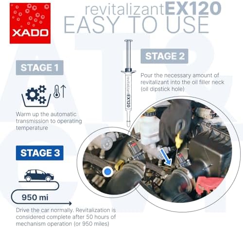 XADO EX120 Automatic Transmission Fix - Treatment for CVT & Other Gearbox Types | ATF Additive & Protectant - Reduces Sticking, Shudder and Slipping