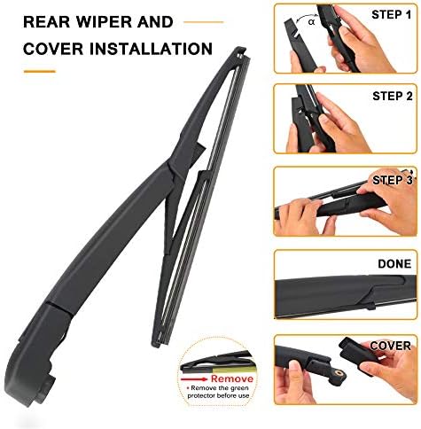 Rear Wiper Arm Blade Replacement for Jeep Renegade 2015–2021