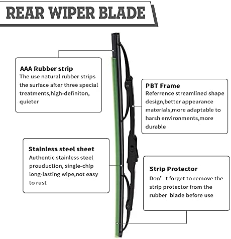 Rear Wiper Arm Blade Nut Set Replacement for Chevrolet Chevy Trailblazer GMC Envoy 2002-2006 XL Saab 9-7X Rainier Oldsmobile,Rear Wiper Cover Accessories,Back Windshield Window Cap,OE:15908046
