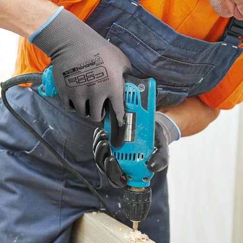 COOLJOB 10/20 Pair Safety Work Gloves for Men Women Non-slip, Nitrile Rubber Coated Working Garden Yard Gloves Bulk with Grip