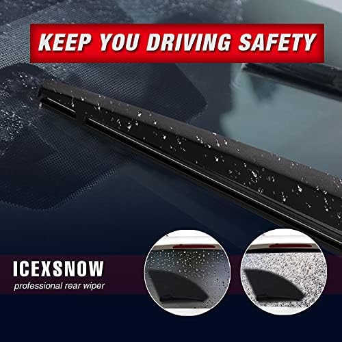 12" Rear Wiper Blade Replacement for Toyota RAV4 2023-2019,2012-2001 Highlander 2019-2001 Dodge Durango 2024-2011 Journey 2022-2008 Back Windshield Wiper Blade-(12-A/H307)