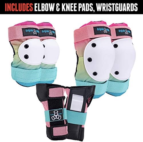 Triple Eight Saver Series 3-Pack Pad Set– Ideal for Skateboarding, In-line Skating, Roller Skating, and Biking