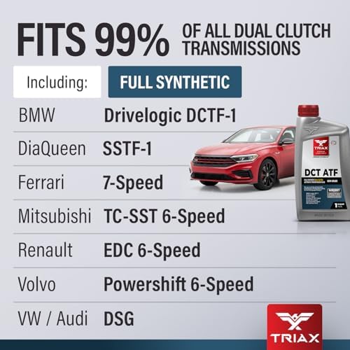 TRIAX DCT ATF - Full Synthetic Dual Clutch Automatic Transmission Fluid - OEM Grade - Compatible with Direct Shift Gearboxes and Dual Clutch Transmissions (1 Quart)