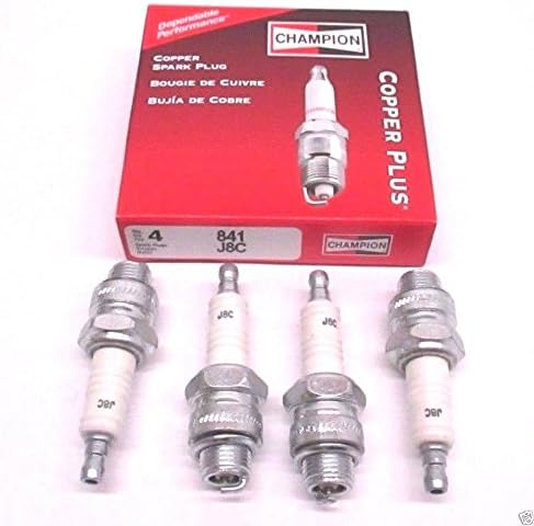 Champion J8C (841) Copper Plus Small Engine Spark Plug, 1 Box of 4 Spark Plugs