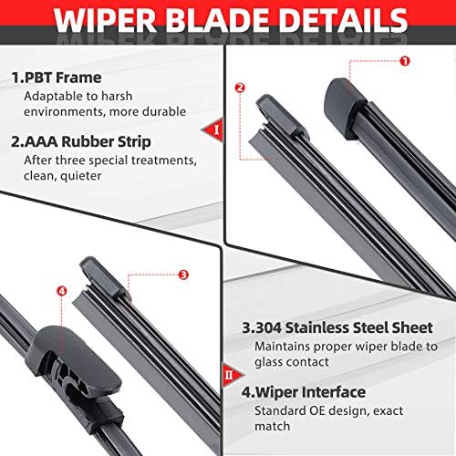 OTUAYAUTO Rear Windshield Wiper Arm Blade Kit - Replacement for Hyundai Veloster 2012-2017 - [New] OEM # 988112V000