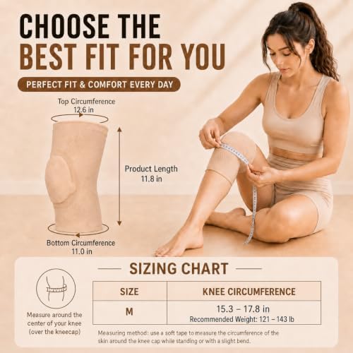 Dance Knee Pads for Women, Gel Knee Sleeves with Ballet Toe Pads