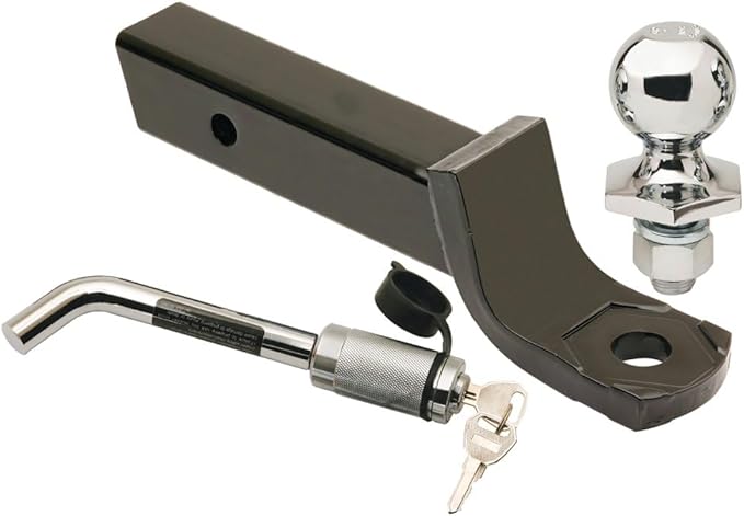Reese Towpower 7005100 Interlock Trailer Hitch Ball Mount Security Kit, Fits 2 Inch Square Receiver, 2 Inch Drop, 0.75 Inch Rise, 6,000 lbs. Capacity