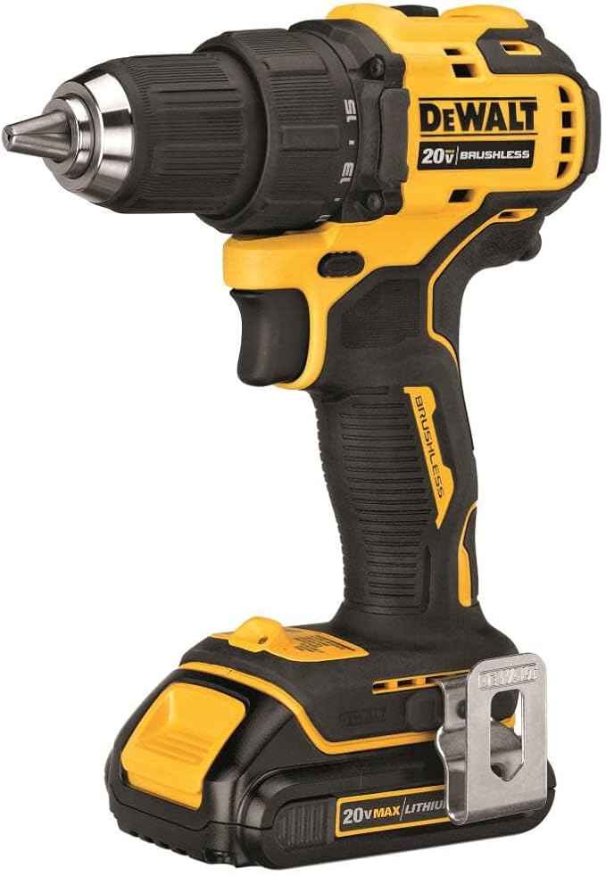 DEWALT ATOMIC 20V MAX* Cordless Drill/Driver Kit, Compact, 1/2-Inch (DCD708C2)