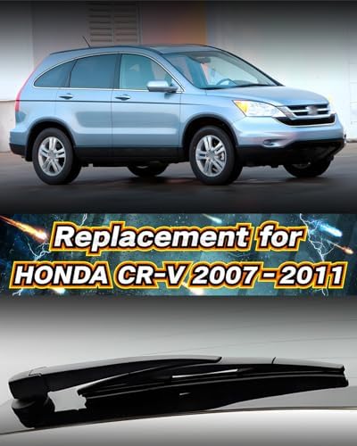 Rear Wiper Arm Blade Assembly, Replacement for Honda CR-V 2007–2011 SUV | Back Windshield Wiper Blade Arm Set, With Rear Window Wiper Arm Nut Cap Cover Accessories – OEM-Style Precision