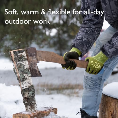 COOLJOB 1 pair Winter Touchscreen Work Garden Gloves, Acrylic Liner,M