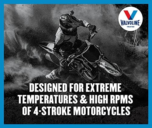 Valvoline 4-Stroke Motorcycle SAE 10W-40 Motor Oil 1 QT, Case of 6 (Pack of 2)