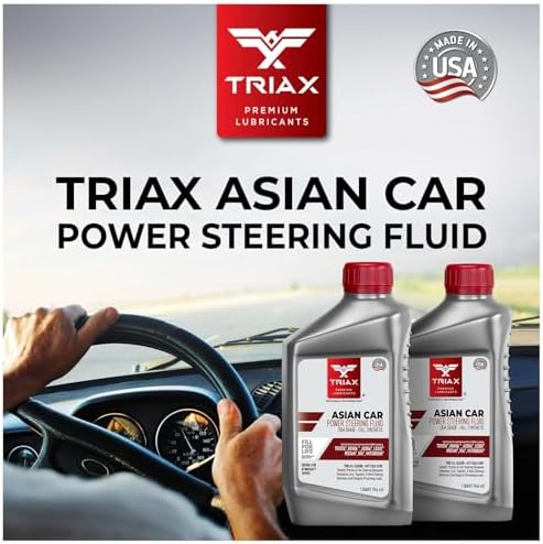 TRIAX Asian Car PSF Hydraulic & Electric Full Synthetic OEM Grade Power Steering Fluid | Compatible with Honda, Acura, Toyota, Lexus, Nissan, Infiniti, Mazda, Hyundai, Kia & More (1 Quart)