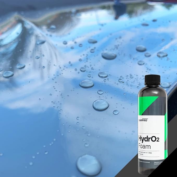 CARPRO HydrO2 Foam Car Wash & High Gloss Sealant in One: 1-Step Car Wash and Coat, Ultra-Hydrophobic Coating - Liter (34oz)