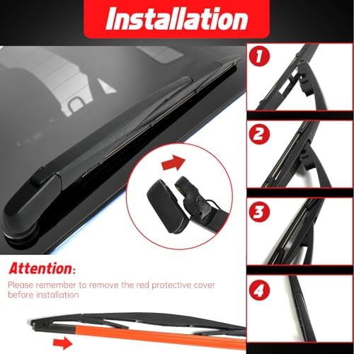 OTUAYAUTO Rear Wiper Arm Blade Set - Replacement for Nissan Murano 2004-2015, Nissan Cube 2009-2015 OE:287811FC0A