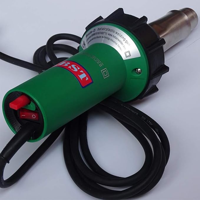 110V 1600W Intelligent Automatic Cooling Plastic Welder, Hot Air Gun For TPO/PVC Single Ply Roofing, Tarpaulin and Banners Welding Heat Gun