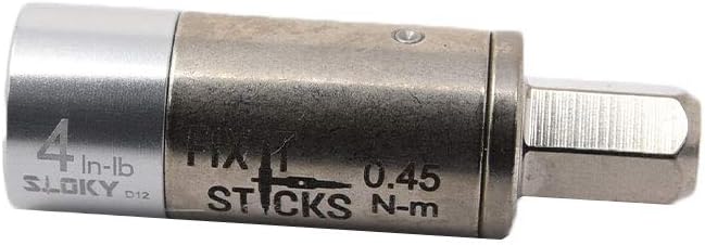 Fix It Sticks Field Hunting Outdoors Gun Maintenance Adjustable Fits 1/4in Bit T-Way Wrench Small Torque Limiter, 4 in-lb