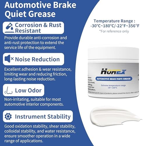 Disc Drum Brakes Lubricant 50g Truck Brake Parts Grease Bearing Automotive Caliper Grease Anti Squeal Rust Seize for Heavy Duty Tractor Wheel Ceramic Axle Ball Joint Guide Pin Motorcycle