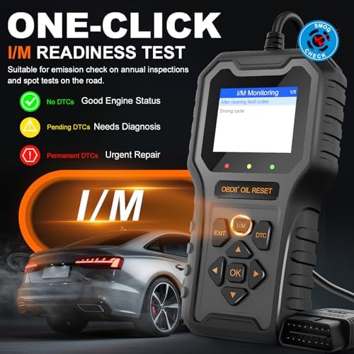 Car Code Reader OBD2 Scanner for Check Engine Light Oil Reset OBDII Scan Tool Diagnostic Tool Reset Fix Clear Fault Code Readers for Cars 1996+