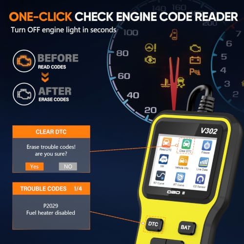 Professional OBD2 Scanner, Enhanced Check Engine Code Reader