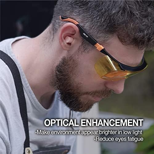 DEX FIT Safety Glasses SG210 Series - Anti-Fog & Scratch Resistant Z87.1 Certified, Adjustable Temples