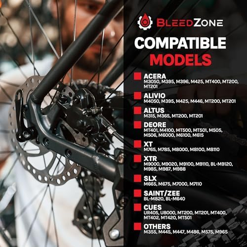 BleedZone Brake Bleeder Kit Compatible with Shimano Hydraulic Brakes, MTB