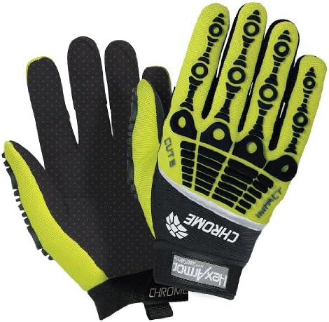 HexArmor Cut-Resistant Impact Protection High-Visibility Work Gloves | Chrome Series® 4026 | XX-Large