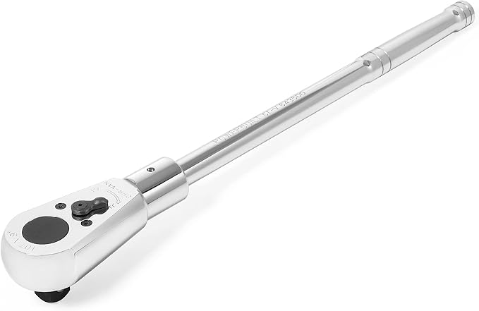 Powerbuilt Long Reach Ratchet 20 Inch Length, 3/4 Inch Drive, Spiral-Machined Handle, 9 Degree Rotation, Reversible Switch Hand Tool - 643500