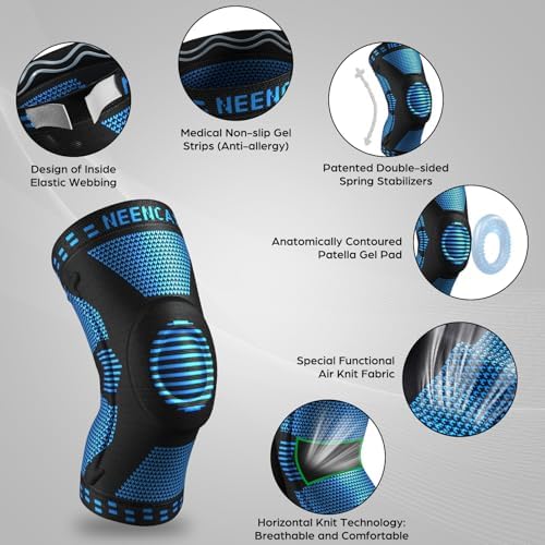 NEENCA Professional Knee Brace, Medical Knee Support for Women & Men Relief