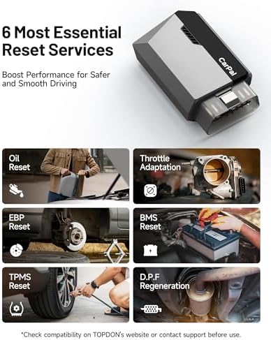 TOPDON Carpal Bluetooth Car Code Reader, All System Scanner, iOS & Android