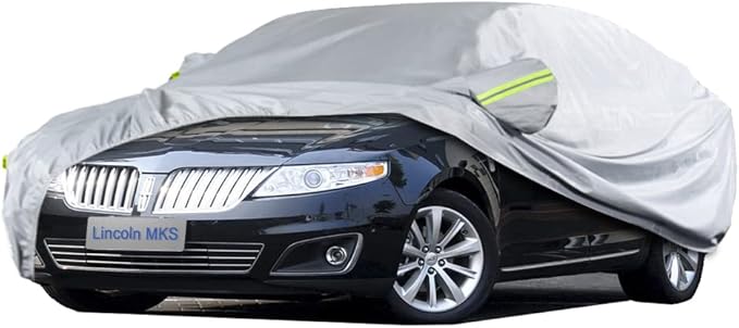 Koukou 6 Layers Car Cover Custom Fit Lincoln MKS from 2009 to 2016, Waterproof All Weather for Automobiles, Sun Rain Dust Snow Protection.