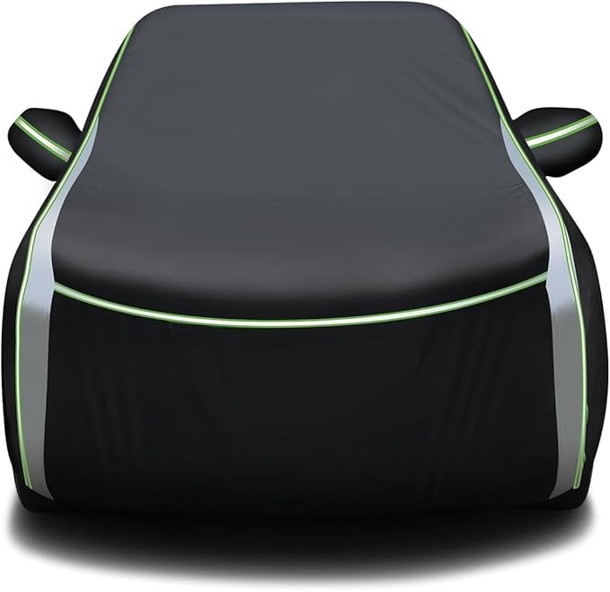 420d Car Cover Fits for Nissan Armada/Infiniti QX80 2004-2025 2026,All Weather Car Covers for Armada/QX80 Accessories with Zipper Door & Reflective Safety Strips,Sun Rain Snow Dust Uv Protection