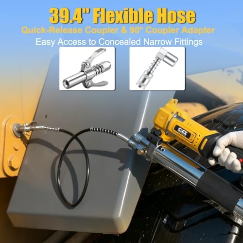Electric Grease Gun Compatible with DeWalt 20V Battery (Tool Only)