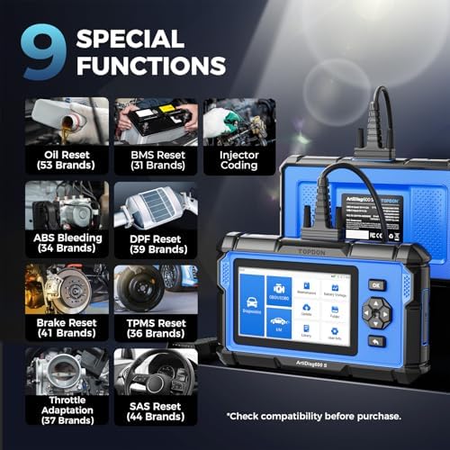 TOPDON AD600S OBD2 Scanner, Engine ABS SRS Transmission Diagnostic Tool
