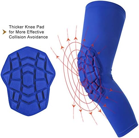 SZKANI Knee Pads Compression Leg Sleeve Knee Sleeve for All Sports Wrestling Protector Gear, 1 Pair of Knee Paded