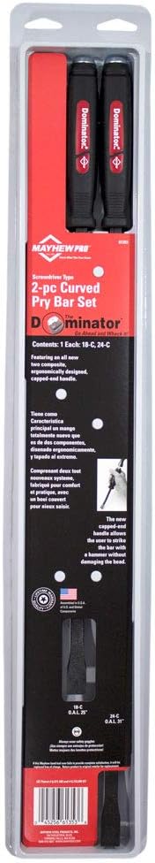 Mayhew Tools 61353 Dominator Pry Bar, 25" & 31" Curved, Black Oxide Finish