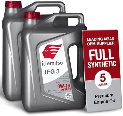 Idemitsu IFG3 0W-16 SP/GF-7B Full Synthetic Motor Oil – 5 Qt, 2 Pack