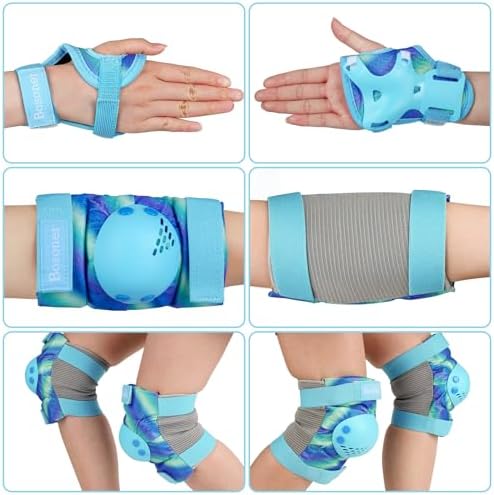 BOSONER Kids/Youth Knee Pad Elbow Pads for Roller Skates Cycling BMX Bike Skateboard Inline Rollerblading, Skating Skatings Scooter Riding Sports