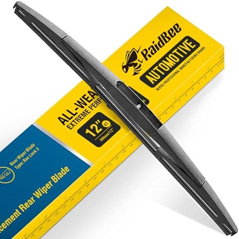 Raidbee® 12 inch Silicone Rear Wiper Blade Replacement for Honda CRV 2022-2017 Element 2011-2003,Murano 21-09 Armada 22-05 Subaru Crosstrek 2022-2016 Back Windshield Wiper Blade (12-B)(H306 single)
