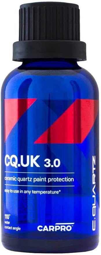 CARPRO CQUARTZ UK 3.0 - Ceramic Coating for Cars, Quartz Based Nanotechnology, Bonds to Paint, Glass, Metal and Plastic - (30ml Kit w/Reload 2.0)