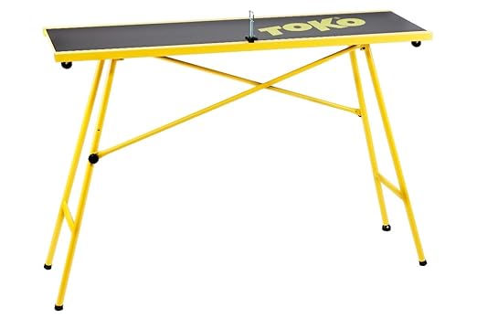 TOKO Workbench – Durable Wax Table for Skis & Snowboard – Solid Metal Frame & Legs – Support Bar for Each Leg – Adjustable Height – Tabletop Dimensions 120 cm x 35cm