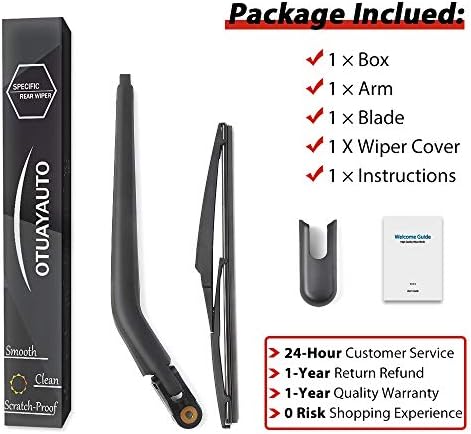 Replacement for TOYOTA Highlander 2001-2007 Rear Windshield Back Wiper Arm Blade Set OE:85241-48080