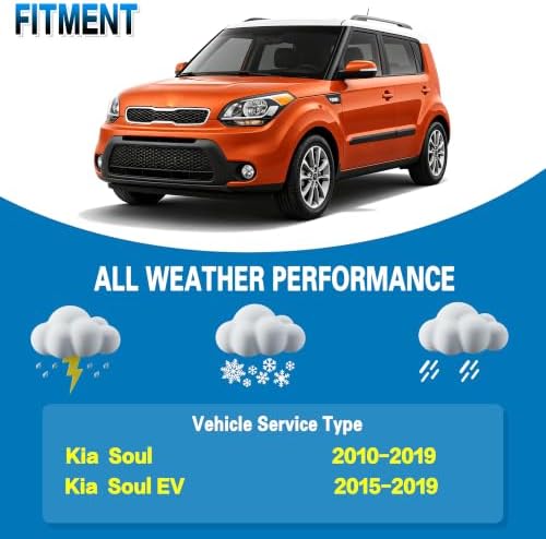 GSPSCN Windshield Wiper Blades for Kia Soul/Soul EV 2010-2019 (Pack of 3)