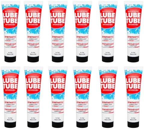 LubeTube 4oz O-Ring Grease (12-Pack) – Stops Leaks on Pump & Filter Seals – Non-Sticky Synthetic Grease for Pool Equipment, Plumbing, RV & Marine – PFAS-Free, Food-Grade, Made in USA