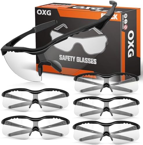 OXG Safety Glasses for Men Women, ANSI Z87 UV Protection Protective Eyewear