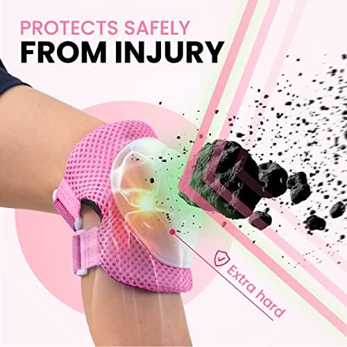 99FLIPS Knee Pads for Kids 3-12 Years [6pc] - Skating Protective Gear