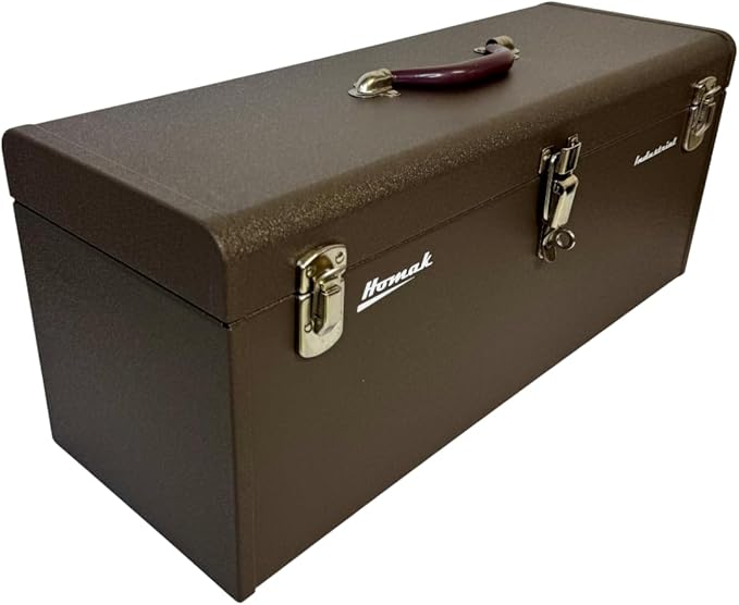 Homak 24-Inch Industrial Steel Toolbox, Brown Wrinkle Powder Coat, BW00200240