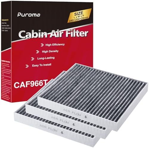 Puroma 3 Cabin Air Filter Activated Carbon for 6091C Chevrolet Cadillac GMC